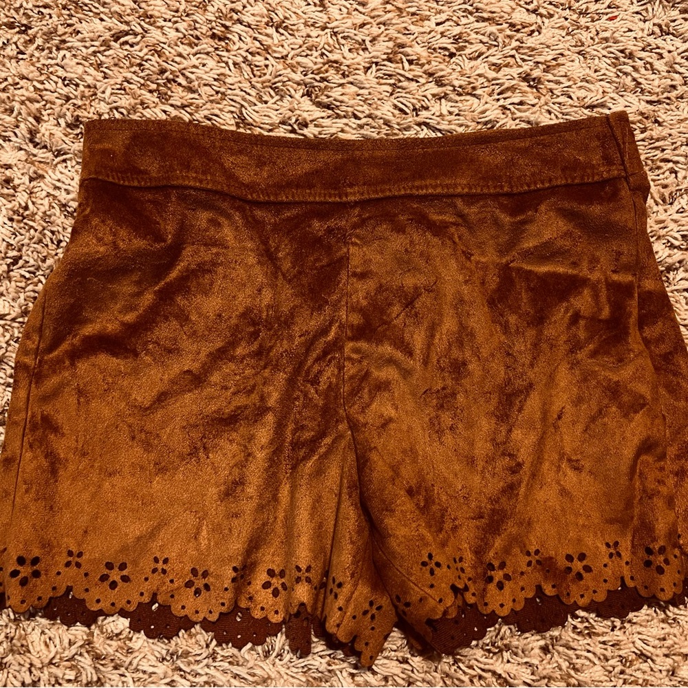 Super cute, girls size 10, brown, velvet like material, justices brand